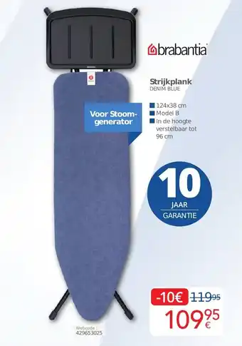 Eldi brabantia Strijkplank DENIM BLUE aanbieding