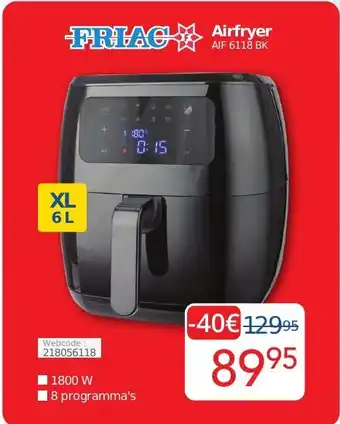 Eldi FRIAC Airfryer XL 6L aanbieding