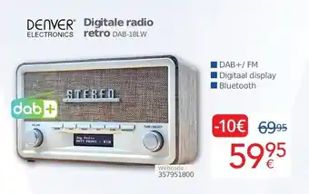 Eldi DENVER Digitale radio retro aanbieding