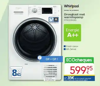 Eldi Whirlpool Droogkast met warmtepomp FFTM228X2BS aanbieding