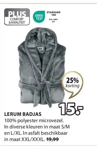 Jysk LERUM BADJAS aanbieding