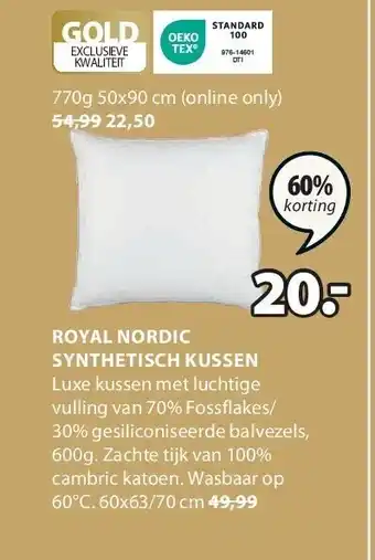 Jysk ROYAL NORDIC SYNTHETISCH KUSSEN aanbieding