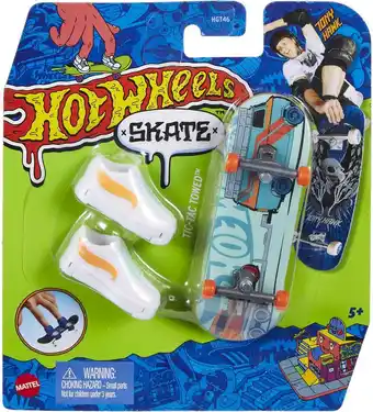 Bol.com Hot Wheels Skate - Vingerskateboard - Lichtblauw - Tic-Tac Towed aanbieding