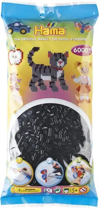 Bol.com Hama 6000 Kralen Zwart - 205-18 aanbieding