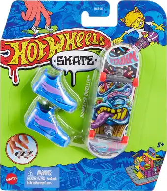 Bol.com Hot Wheels Skate - Vingerskateboard - Blauw - Dumpster Dweller aanbieding