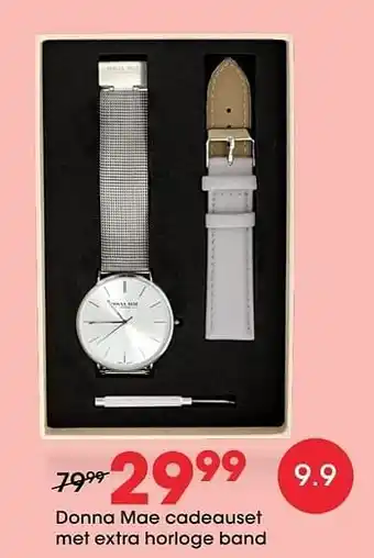 Donna mae cadeauset met extra horloge band