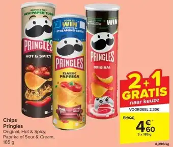 Carrefour Chips Pringles aanbieding
