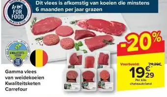 Carrefour Gamma vlees van weidekoeien Kwaliteitsketen Carrefour aanbieding