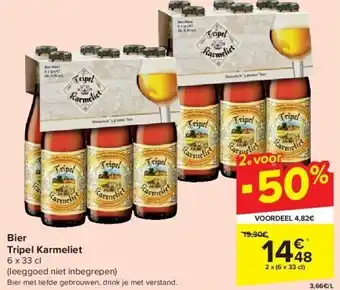 Carrefour Bier Tripel Karmeliet aanbieding