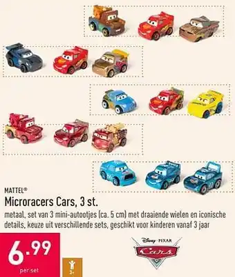 ALDI Mattel Microracers cars aanbieding