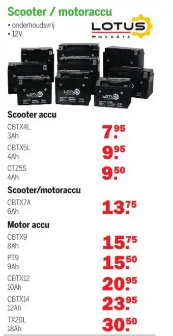 Scooter/ motoraccu