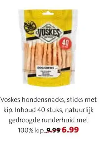 Intratuin Voskes hondensnacks, sticks met kip aanbieding