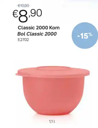 Tupperware Classic 2000 Kom Bol Classic 2000 1,1L aanbieding