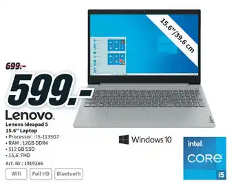MediaMarkt Lenovo Ideapad 5 15"6 Laptop aanbieding
