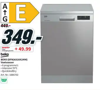 MediaMarkt Beko (DFN26320X2MM) Vaatwasser aanbieding