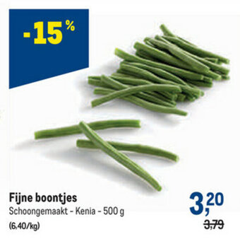 Makro Fijne boontjes 500g aanbieding