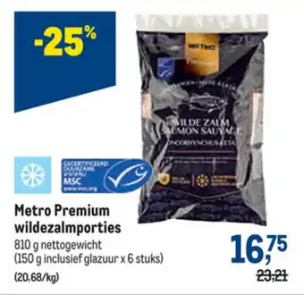 Makro Metro Premium wildezalmporties 810g aanbieding