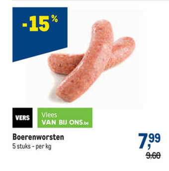 Makro Boerenworsten aanbieding