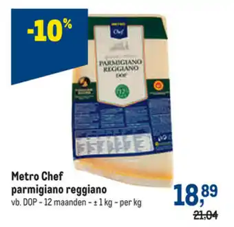 Makro Metro Chef parmigiano reggiano 1kg aanbieding