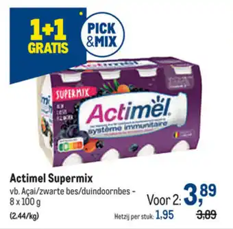 Makro Actimel Supermix 8 x 100g aanbieding