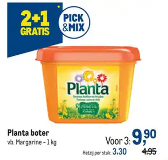 Makro Planta boter 1kg aanbieding