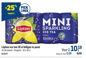 Lipton ice tea 15cl blikjes in pack 12 x15cl