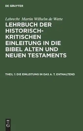 Bol.com Die Einleitung in das A. T. enthaltend aanbieding