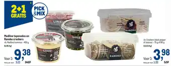 Makro Medline tapenades en Ranobo crackers 450g aanbieding