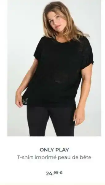 Paprika Only Play T-Shirt Imprime Peau De Bete aanbieding