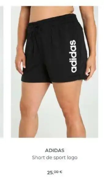 Paprika Adidas Short De Sport Logo aanbieding