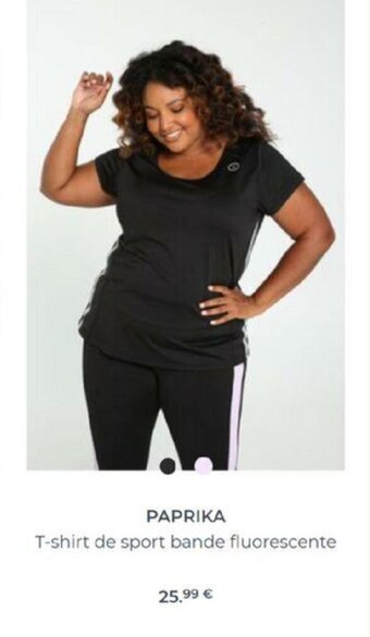 T-Shirt De Sport Bande Fluorescente