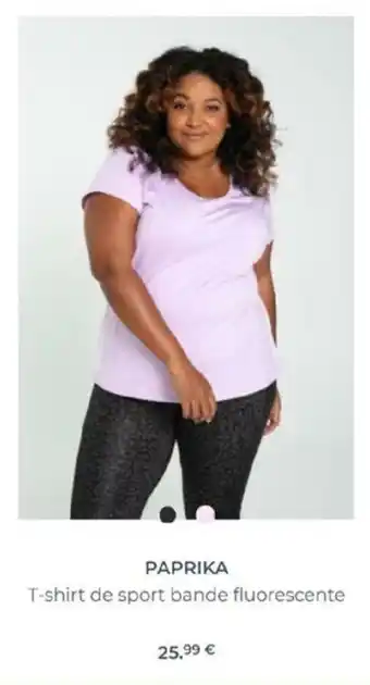 Paprika T-Shirt De Sport Bande Fluorescente aanbieding