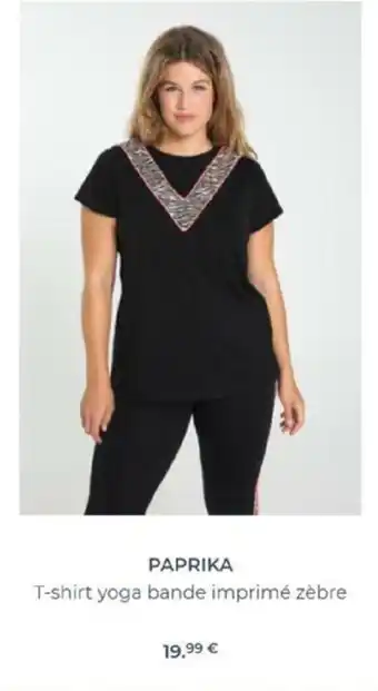 Paprika T-Shirt Yoga Bande Imprime Zebre aanbieding