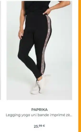 Paprika Legging Yoga Uni Bande Imprime Ze aanbieding