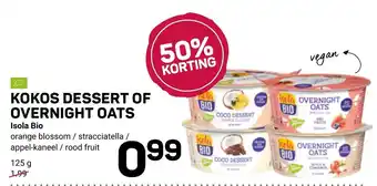 Kokos Dessert of Overnight Oats Isola Bio 125g