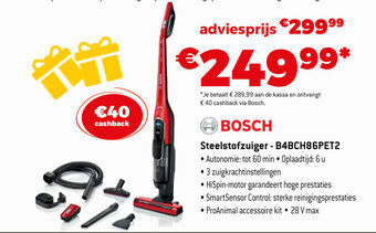 Exellent Bosch Steelstofzuiger B4BCH86PET2 aanbieding