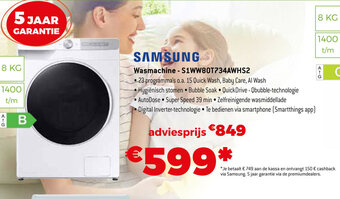 Exellent Samsung Wasmachine S1WW80T734AWHS2 aanbieding