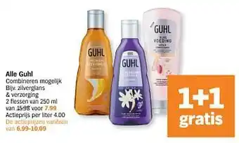 Albert Heijn Alle Guhl Zilverglans + Verzorging aanbieding