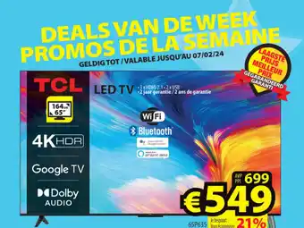 ElectroStock Tcl LED TV aanbieding