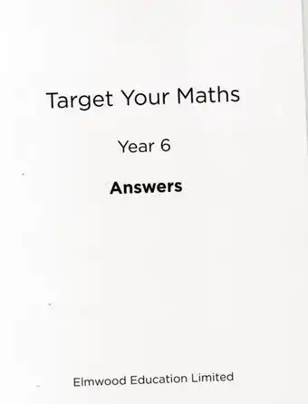 Target Your Maths Year 6 Answer Book