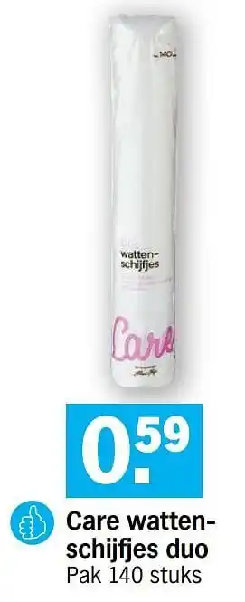 Albert Heijn Care Wattenschijfjes Duo aanbieding