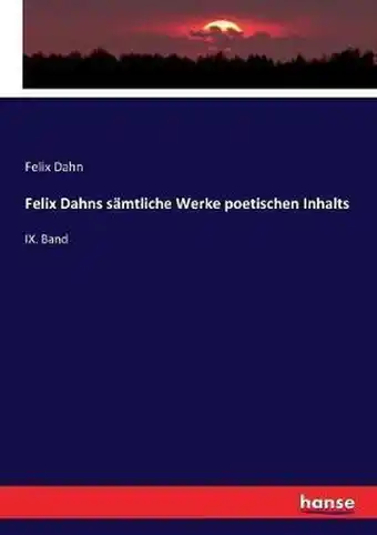 Bol.com Felix Dahns sämtliche Werke poetischen Inhalts aanbieding