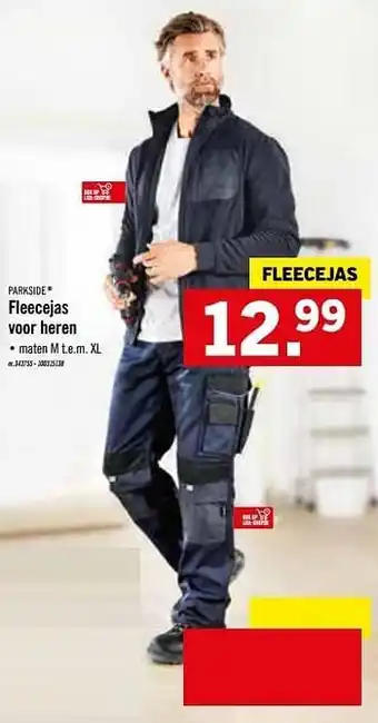 Lidl Fleecejas Voor Heren aanbieding