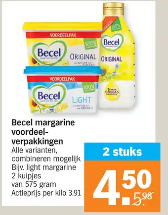 Becel margarine voordeelverpakkingen
