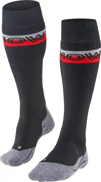 Bol.com FALKE SK2 Intermediate skiën anti blaren, anti zweet merinowol wintersportsokken heren zwart - Maat 44-45 aanbieding
