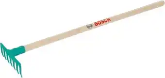 Bol.com Klein Toys Bosch tuin speelgoedhark - 15x7x73 cm - incl. houten steel en ophangoog - groen aanbieding
