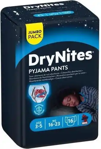 Bol.com Drynites luierbroekjes - jongens - 3 tot 5 jaar - 64 stuks (4x16) aanbieding