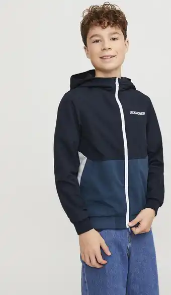 Bol.com JACK&JONES JUNIOR JJERUSH BLOCKING HOOD BOMBER NOOS JNR Jongens Bomberjack - Maat 140 aanbieding