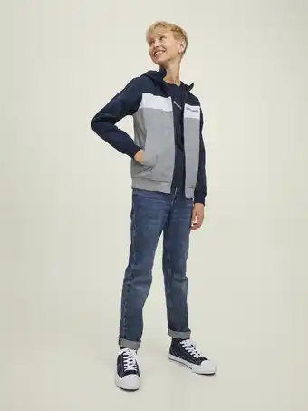 Bol.com JACK&JONES JUNIOR JJERUSH BLOCKING HOOD BOMBER NOOS JNR Jongens Bomberjack - Maat 140 aanbieding