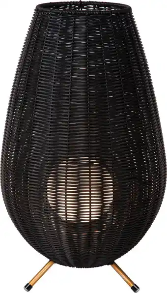 Bol.com Lucide COLIN IP44 Oplaadbare Tafellamp Buiten - Accu/Batterij - LED Dimb. - 1x3W 3000K - IP44 - 3 StepDim - Zwart aanbieding